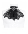 Devil Fashion Black Gothic Retro Lace Embroidery Pendant Bow Tie for Men