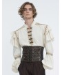 Devil Fashion Brown Retro Steampunk Leather Girdle for Men