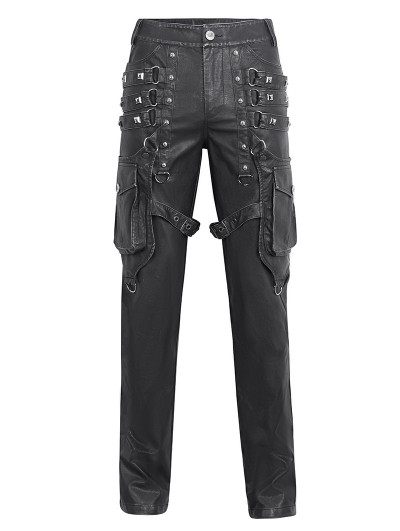 Devil Fashion Black and Silver Studded Punk Gothic Leather
