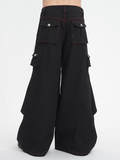 Devil Fashion Black Gothic Stylish Cyberpunk Baggy Wide Leg Pants Devil Fashion Black Gothic Stylish Cyberpunk Baggy Wide Leg Pants