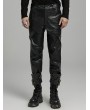 Punk Rave Black Gothic Punk Zipper Paneled Fit Casual Pants for Men