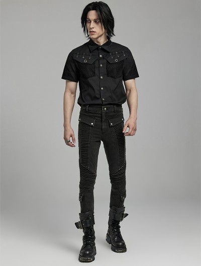 パンツ punk rave gimmick black pants L Y2K punk rave gimmick black pants L Y2K - メルカリ