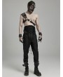 Punk Rave Black Gothic Punk Single Shoulder PU Leather Harness for Men