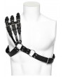 Punk Rave Black Gothic Punk Single Shoulder PU Leather Harness for Men