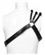 Punk Rave Black Gothic Punk Single Shoulder PU Leather Harness for Men