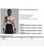Punk Rave Black Gothic Punk Single Shoulder PU Leather Harness for Men