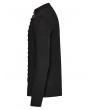 Punk Rave Black and Red Gothic Punk Mesh Splicing Long Sleeve T-Shirt for Men
