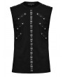 Punk Rave Black Gothic Punk Rivets Daily Knitted Tank Top for Men
