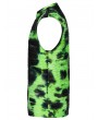 Punk Rave Black and Green Gothic Tie-Dyed Cyber Tank Top for Men