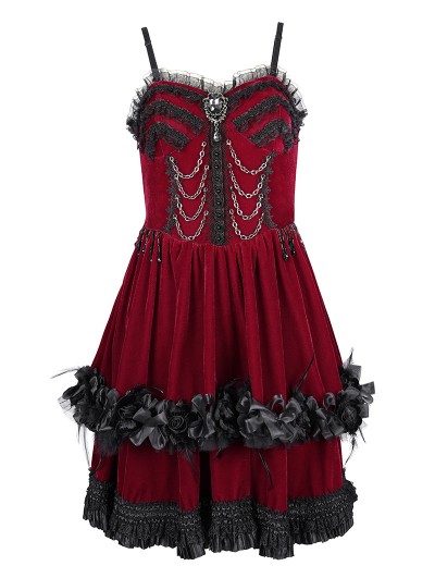 open lace back dress Casarile Red Floral Print V-Neck Balloon Sleeve Maxi Dress – Club L London main image 1