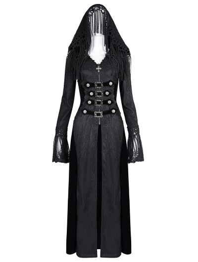 Devil Fashion Black Vintage Gothic Gorgeous Bead Tassel Hooded