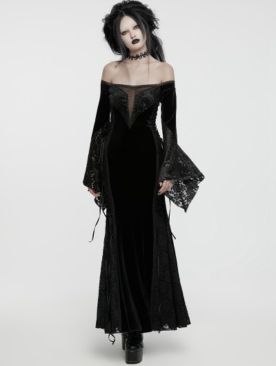 sachin and babi light blue dress Shop Black Gothic Prom Dress for Women main image 1