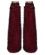 Punk Rave Black and Red Gothic Punk Handsome Faux Fur Leg Warmers for Women