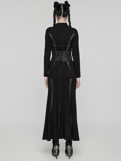 Gothic専用 Women's Gothic Floral Embroidered Mesh Underbust Corset