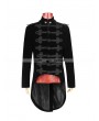 Punk Rave Black Velvet Gothic Victorian Swallow Tail Jacket for Men