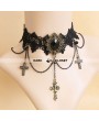 Black Cross Pendant Gothic Necklace