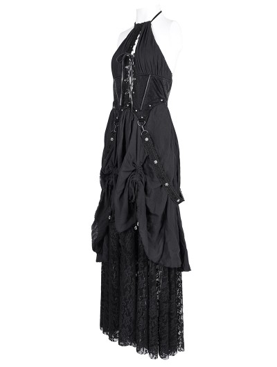 Gothic BIGフーディ Black Gothic Oversized Hoodie with Cat Ears and Tail