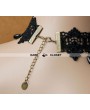 Black Pendant Chain Lace Gothic Necklace