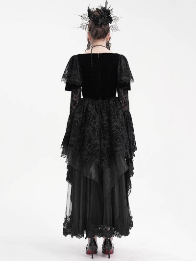 short black dresses near me Elegant Black Diana Midi Dress main image 0