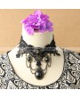 Black Chain Gothic Pendant Lace Necklace