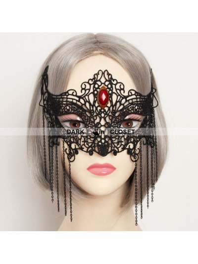 Black Pendant Lace Gothic Halloween Mask