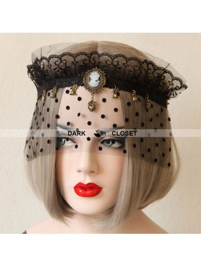 Vintage Black Gothic Halloween Headdress