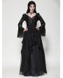 Dark in love Black Gothic Dark Lace Sexy Deep V-Neck Shirt for Women