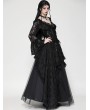 Dark in love Black Gothic Dark Lace Sexy Deep V-Neck Shirt for Women