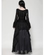 Dark in love Black Gothic Dark Lace Sexy Deep V-Neck Shirt for Women
