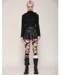 Dark in love Black Gothic Punk Back Cutout Pentagram Distressed Top for Women