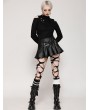 Dark in love Black Gothic Punk Back Cutout Pentagram Distressed Top for Women