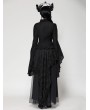 Dark in love Black Gothic Elegant Long Trumpet Sleeves Shirt for Women