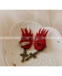 Vintage Red Cross Gothic Earrings