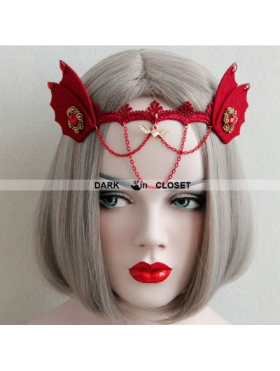 Red Halloween Gothic Headdress