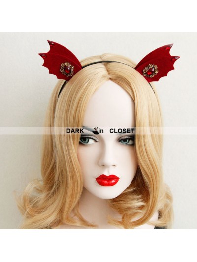 Red Devil Gothic Halloween Barrette