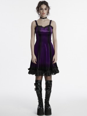white christmas dresses Lolita Black Mini High Waist Gothic Women's Dress – Kawaiies main image 1