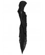 Punk Rave Black Gothic Distressed Irregular Hem Hooded Dress