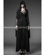 Punk Rave Black Pattern Hooded Gothic Vampire Medieval Dress