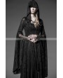 Punk Rave Black Pattern Hooded Gothic Vampire Medieval Dress