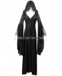 Punk Rave Black Pattern Hooded Gothic Vampire Medieval Dress