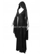 Punk Rave Black Pattern Hooded Gothic Vampire Medieval Dress