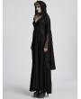 Punk Rave Black Pattern Hooded Gothic Vampire Medieval Dress