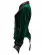 Punk Rave Green Gothic Gradient Velvet Bat Collar Long Sleeve Shirt for Women