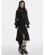 Punk Rave Black Gothic Pullover Long Sleeve Loose Shirt for Women