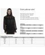 Punk Rave Black Gothic Pullover Long Sleeve Loose Shirt for Women