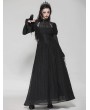 Dark in love Black Vintage Gothic Spiderweb Patchwork Long Puff Sleeve Maxi Dress