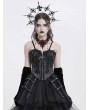 Eva Lady Black Gothic Sexy Lace Chain Overbust Corset Top for Women