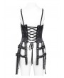 Eva Lady Black Gothic Sexy Lace Chain Overbust Corset Top for Women