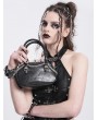 Devil Fashion Black Gothic Punk Skull Chain Spiked Faux Leather Handbag