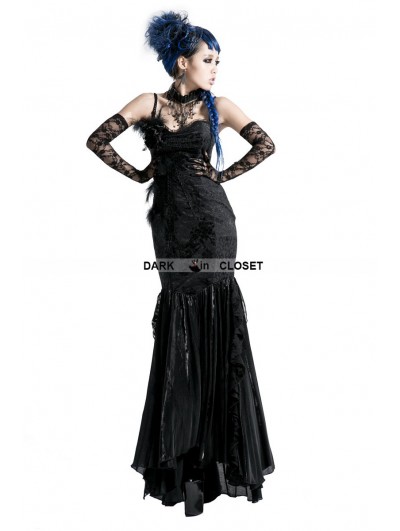 gothic fishtail dress